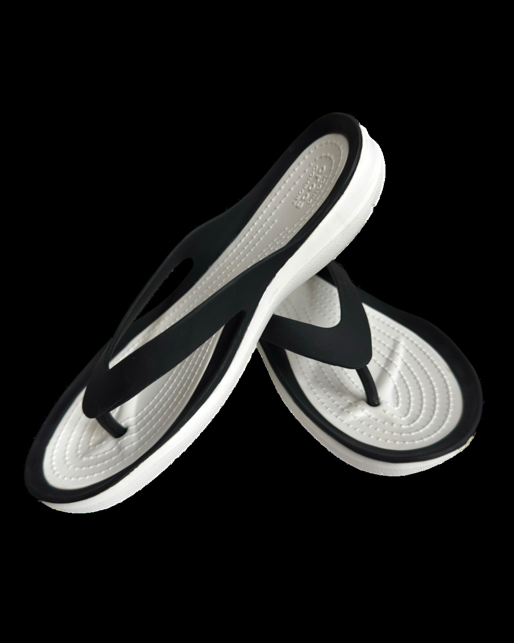 Crocs Swiftwater Flip Flops Black White